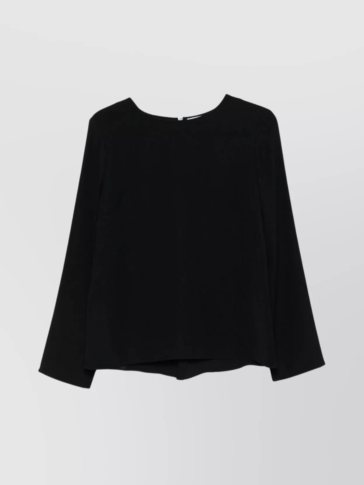 P.a.r.o.s.h Round Neck Long Sleeves Blouses In Black