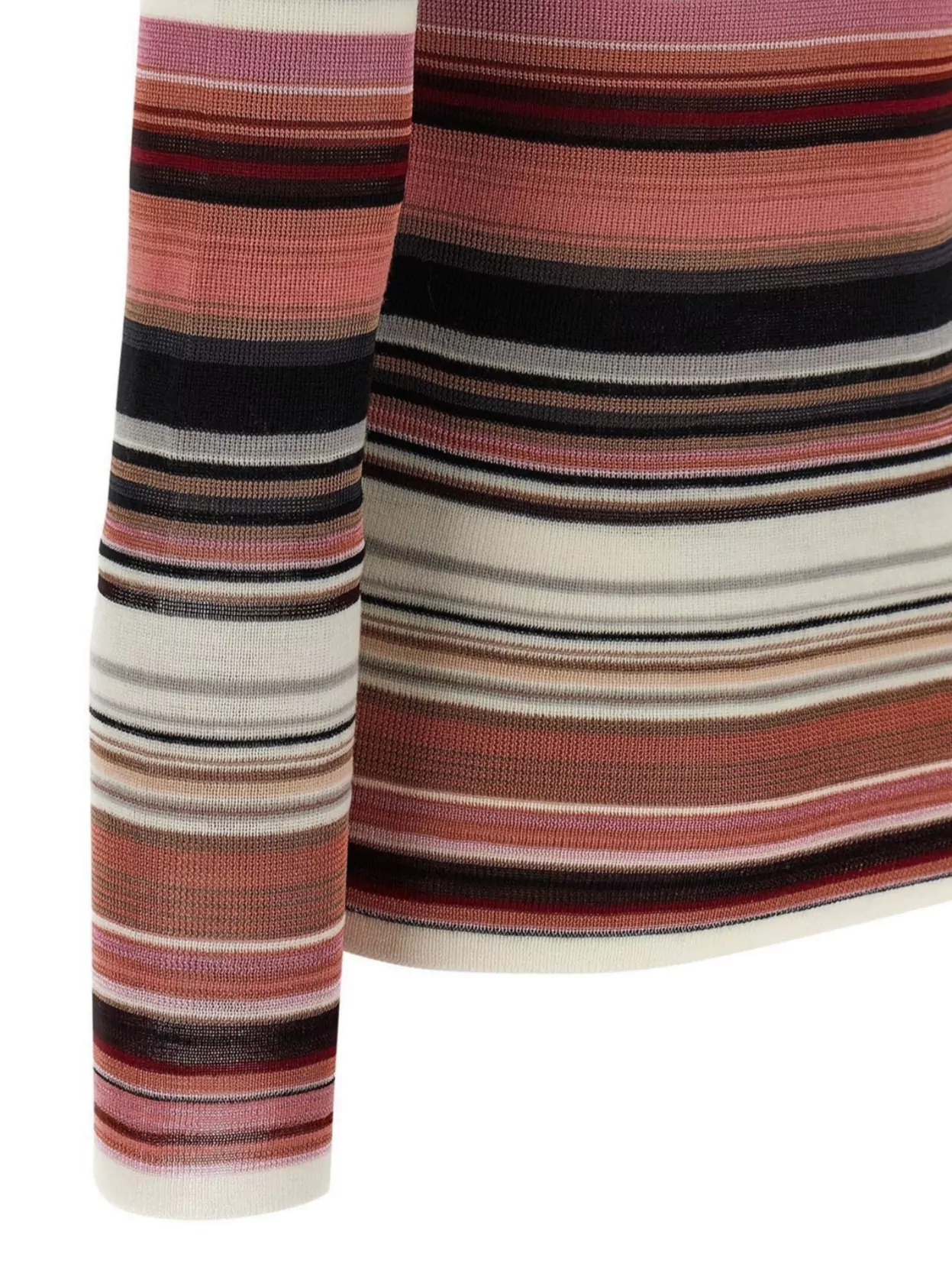 Missoni Striped Turtleneck Sweater Sweaters And Cardigans Pink In Multi