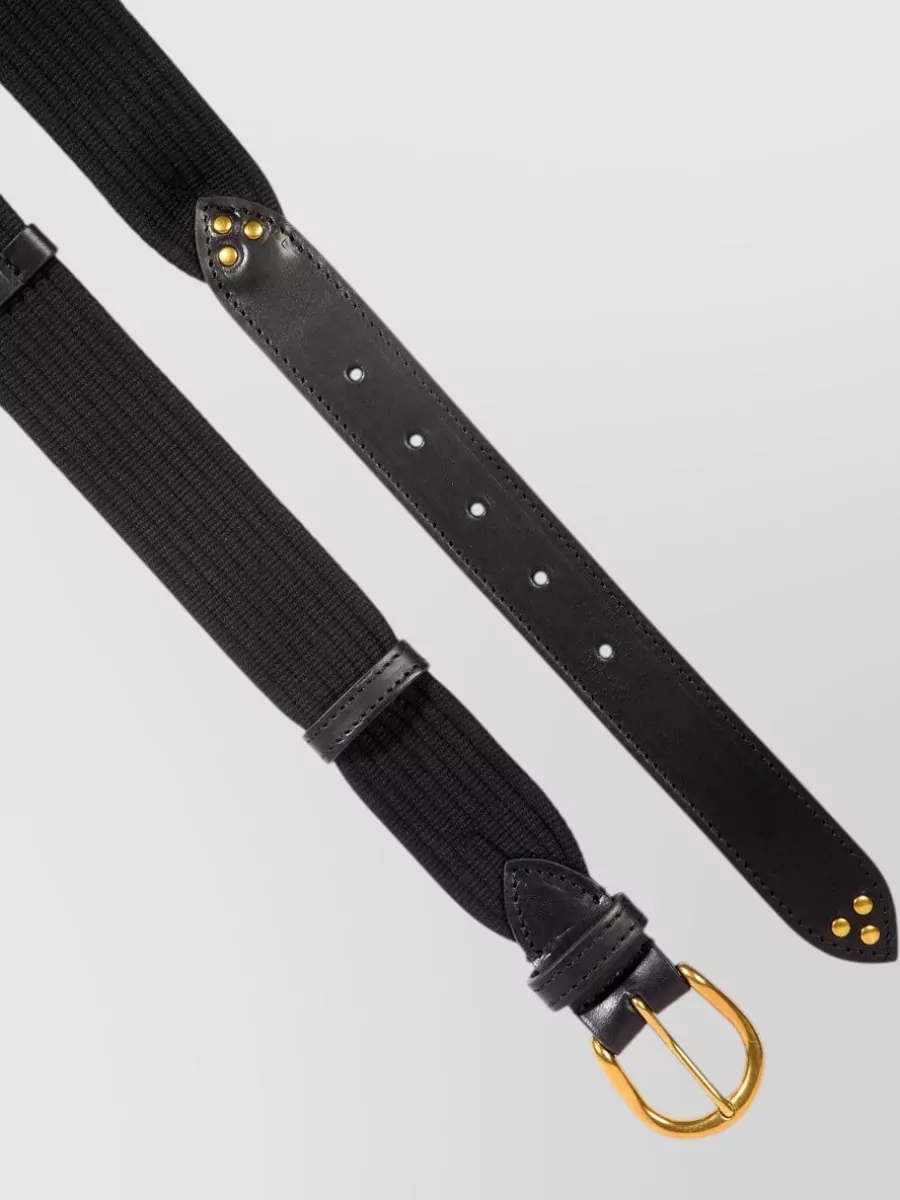 Jérôme Dreyfuss Leather Trimmed Cotton Belt