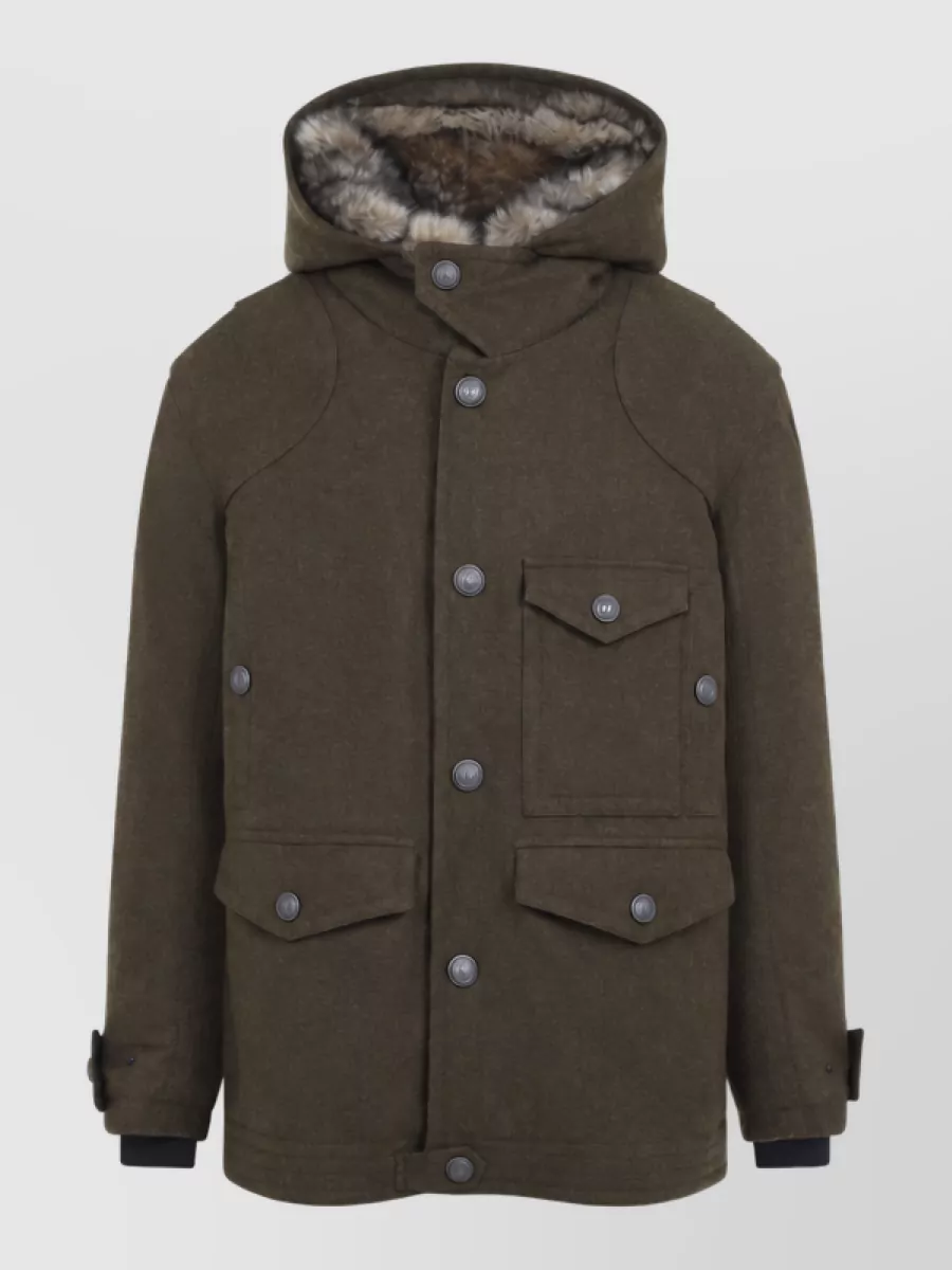 Moncler Grenoble Virgin wool hooded jacket