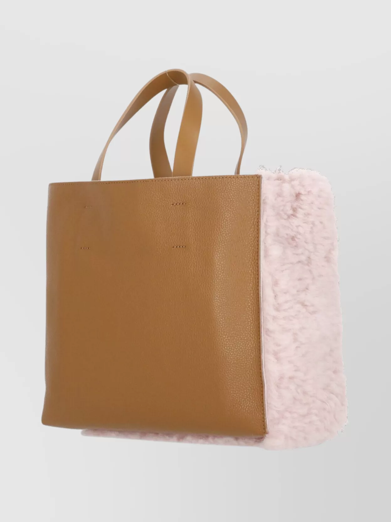 Marni Stylish Shoulder Bag With Fur And Handles
