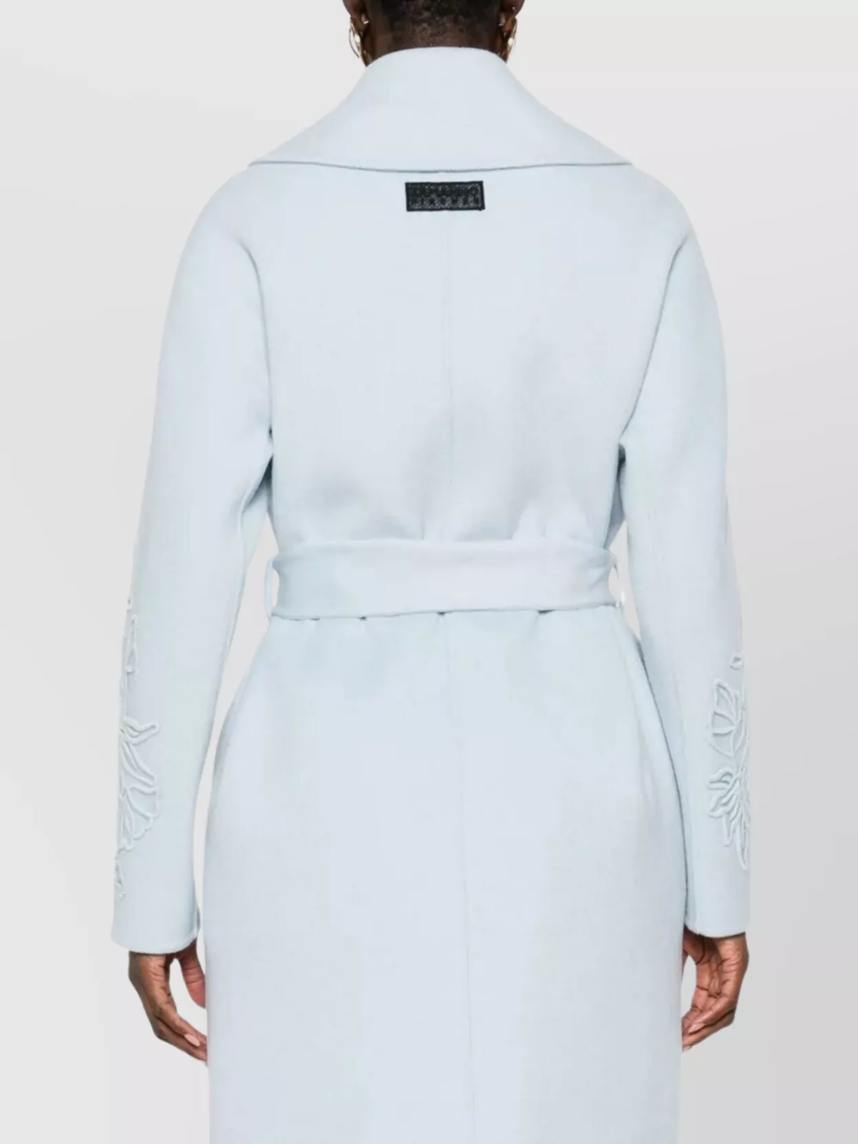 Ermanno Firenze Belted Coat With Notched Lapels And Pockets