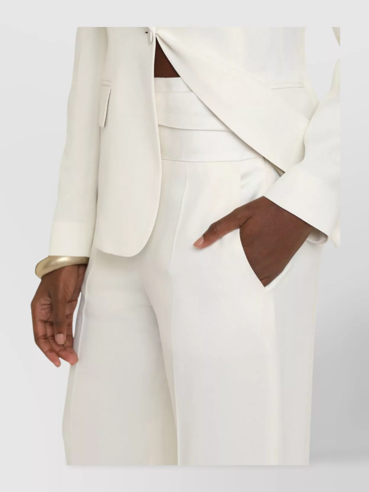Hugo Boss Straight-leg Trousers With Buttoned Cuffs And Pleats