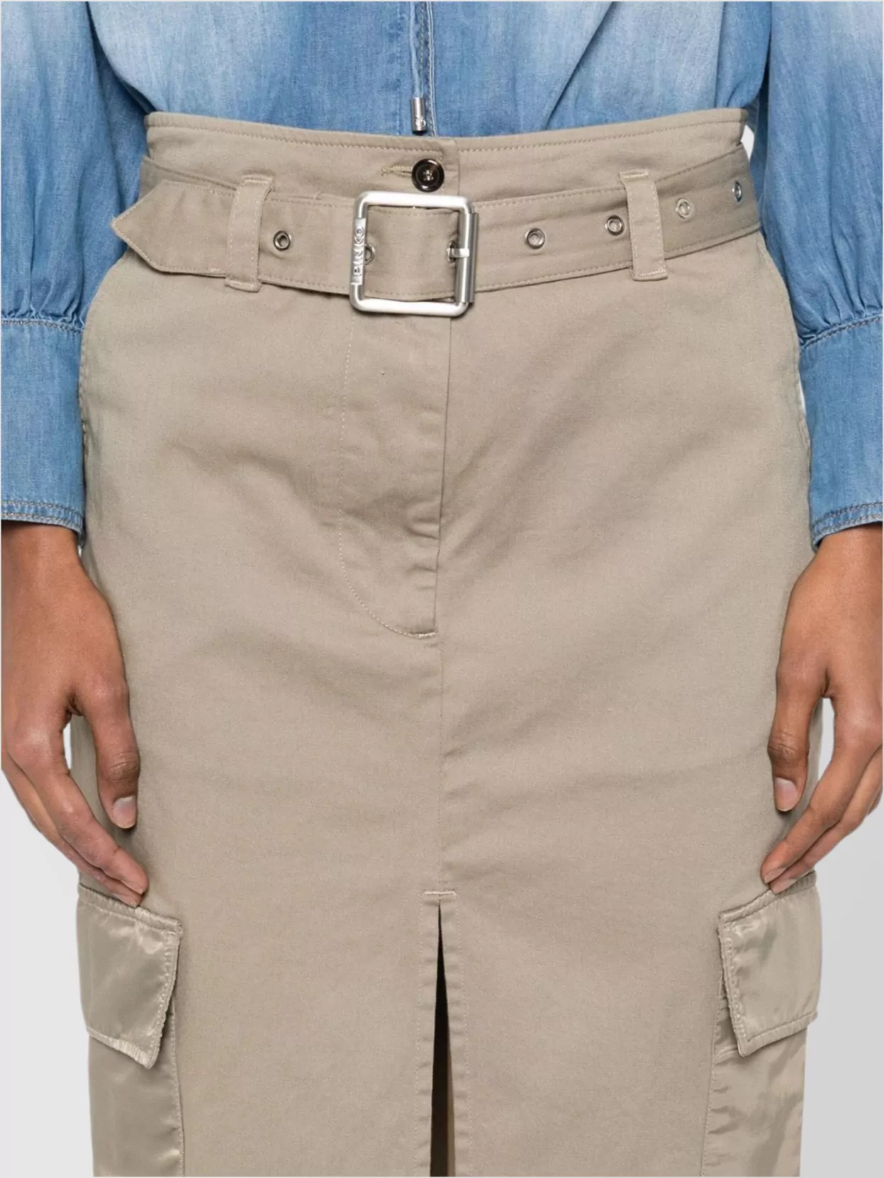 Pinko Utility Belted Skirt Cargo Pockets