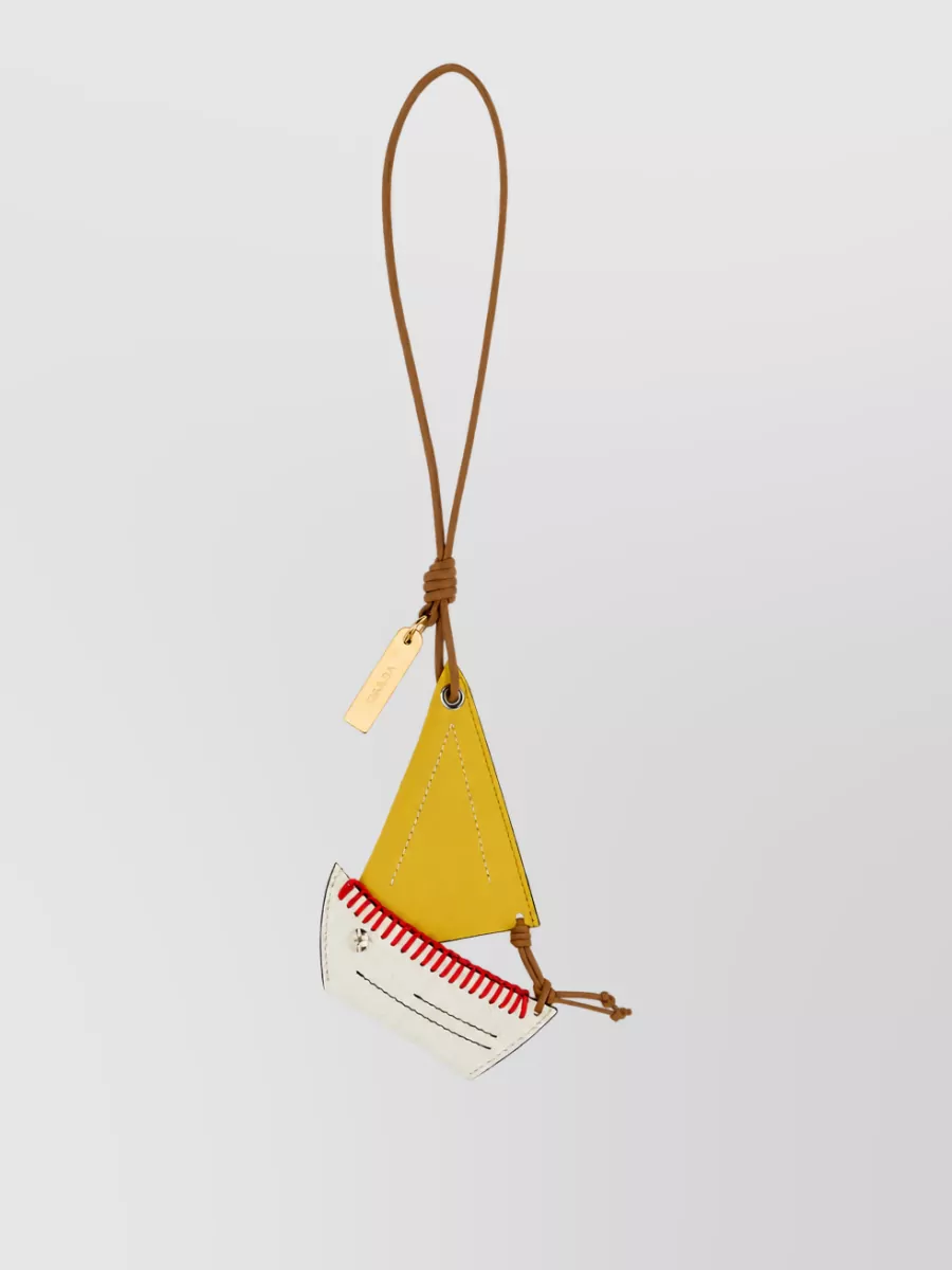 Prada leather bag charm