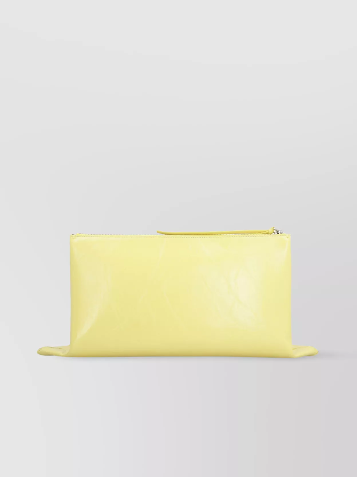 Jil Sander Leather Clutch With Gold-Tone Metal Hardware
