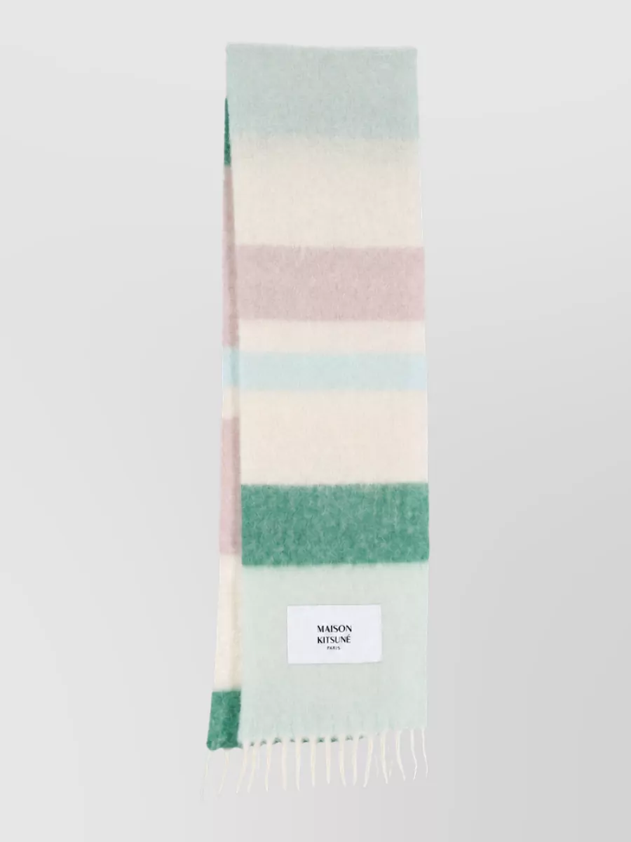Maison Kitsuné alpaca wool scarf