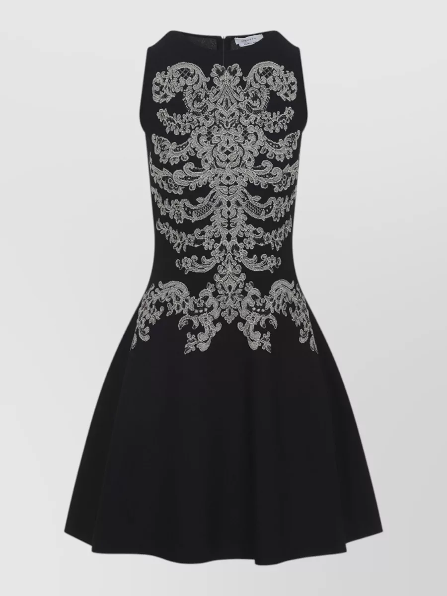 Alexander McQueen viscose sleeveless jacquard mini dress