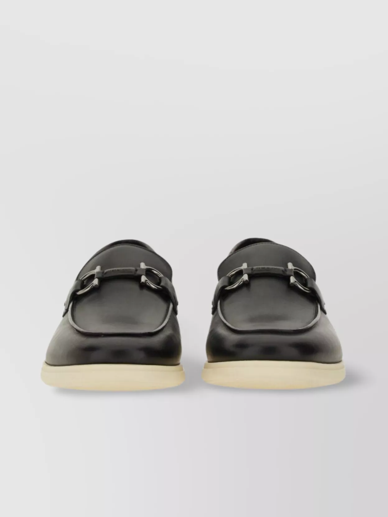 Ferragamo Lace-Up Shoes With Metallic Buckle Detail