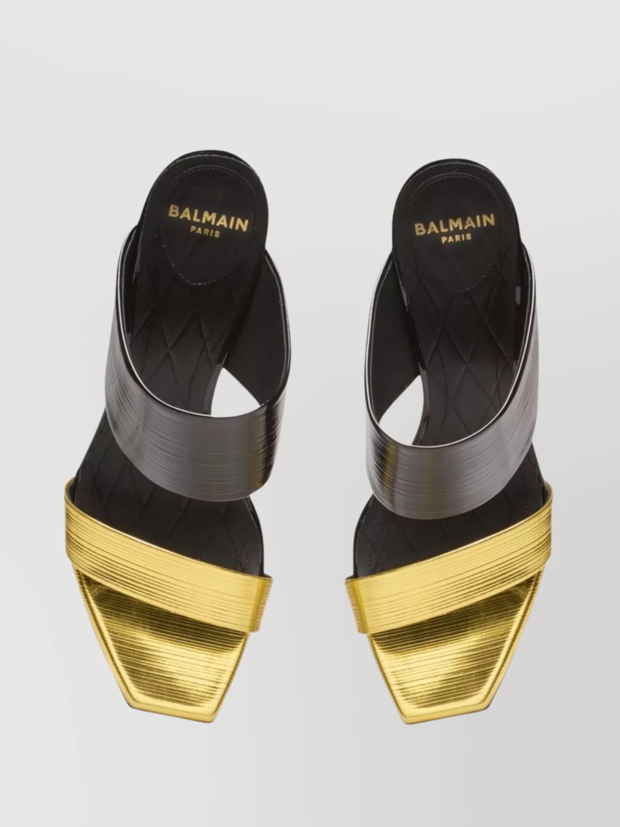 Balmain Black High Heel Mules