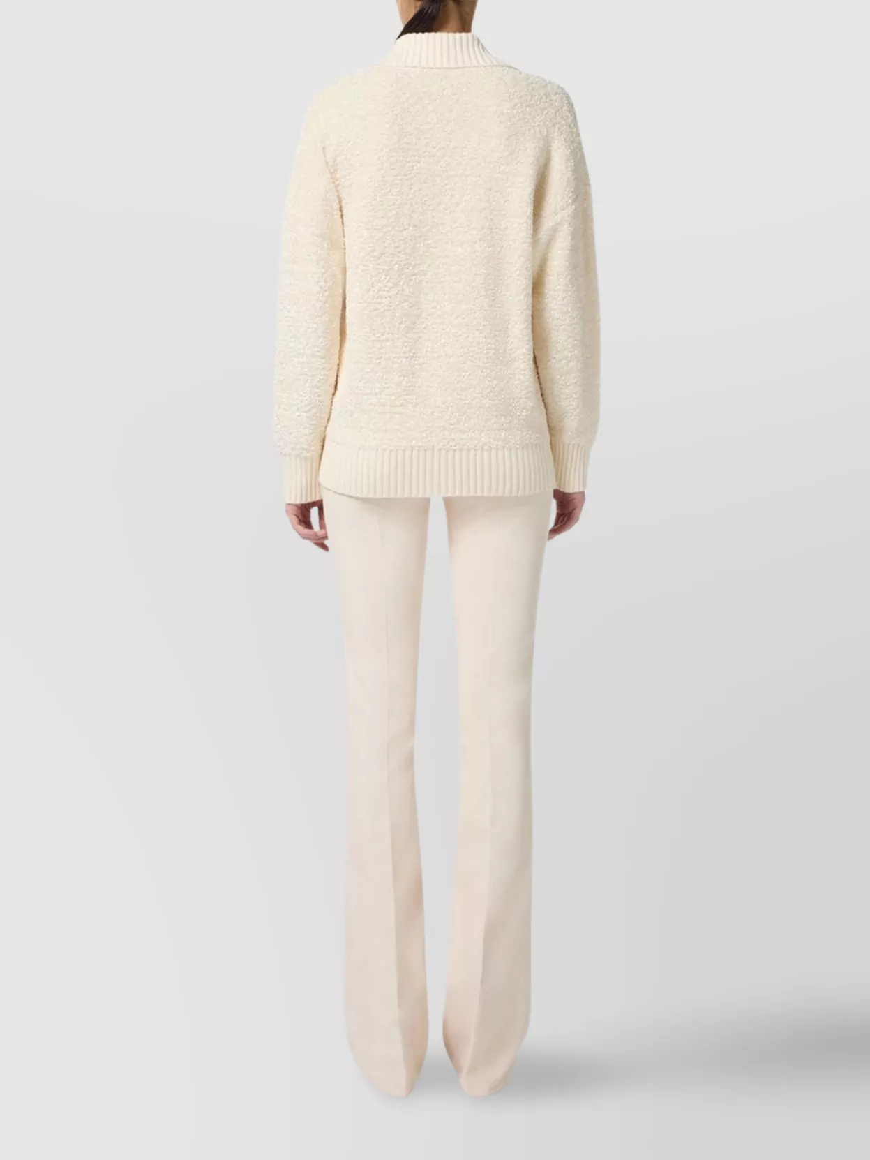 Elisabetta Franchi Textured Knitwear Shawl Collar