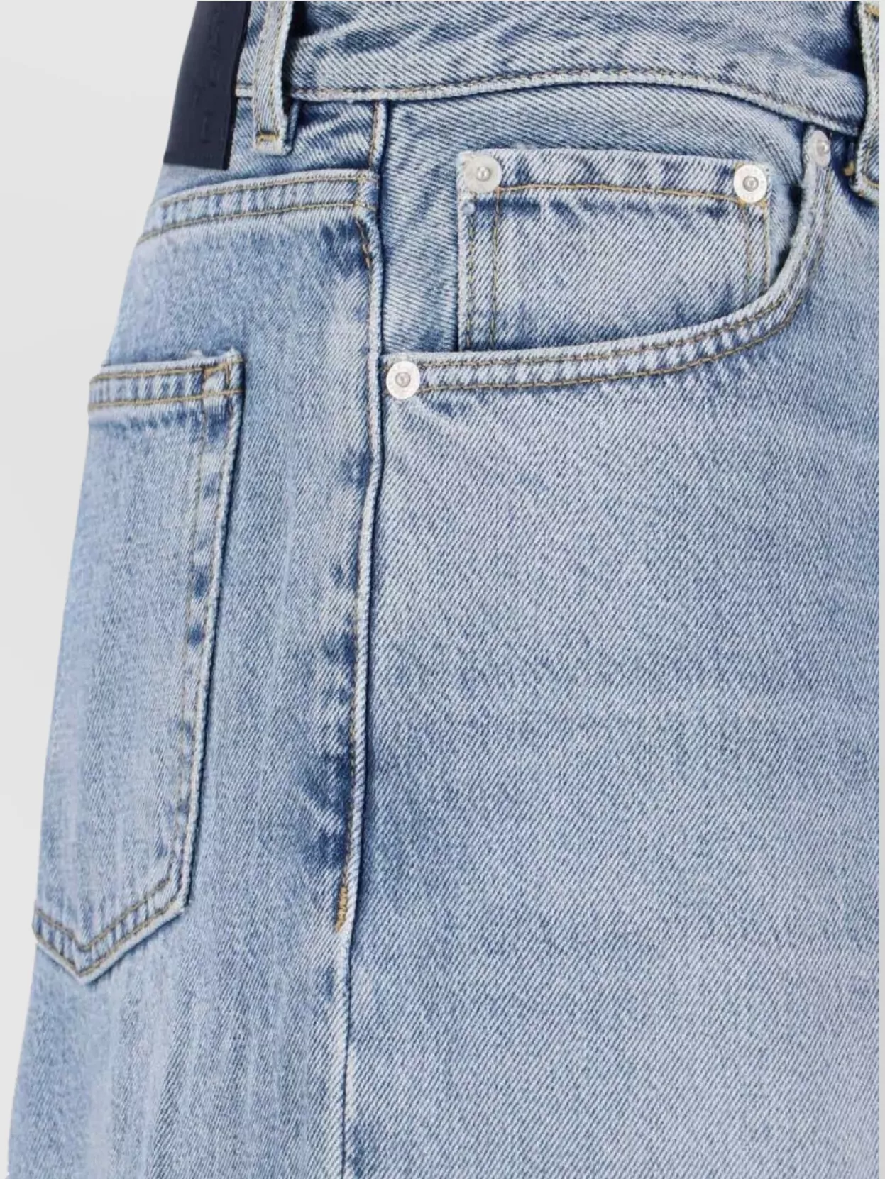 Haikure Straight Leg Trousers Belt Loops