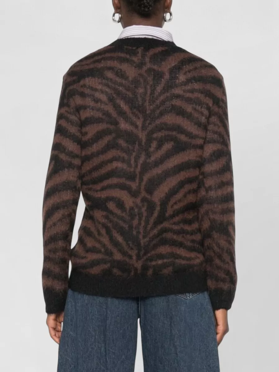 Parosh Zebra-Print Crewneck Jumper