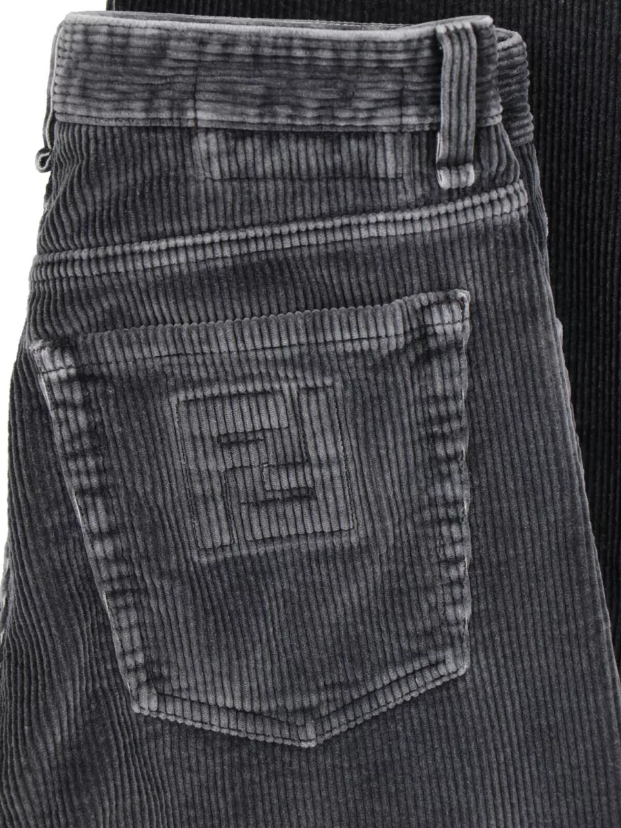 Fendi Tailored Trousers Belt Loops Pockets Design