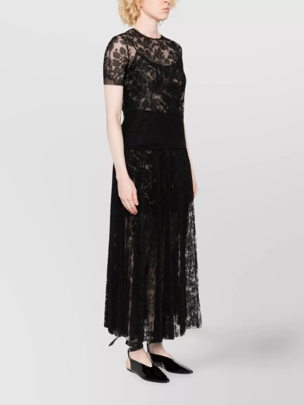 Ermanno Scervino Floral Lace Short Sleeve Top