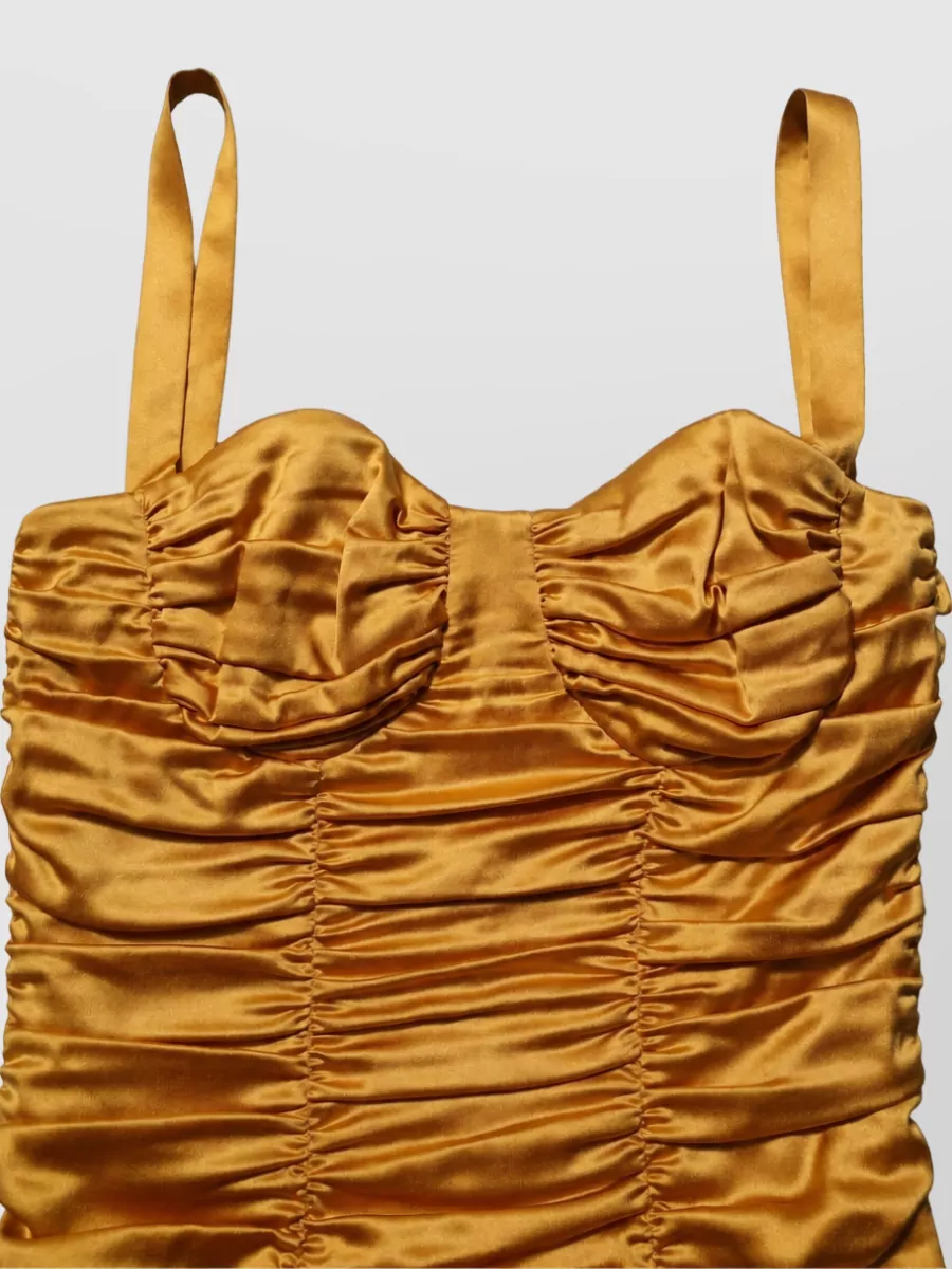 Dolce&Gabbana Silk ruched bodycon midi dress