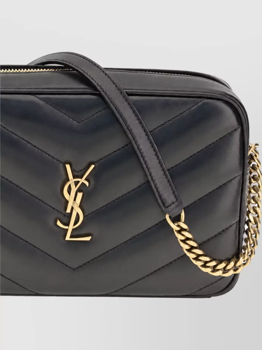 Saint Laurent Na Lambskin Leather Clutch Bag