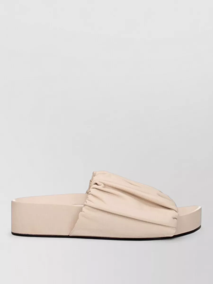 Jil Sander Leather Platform Sandals