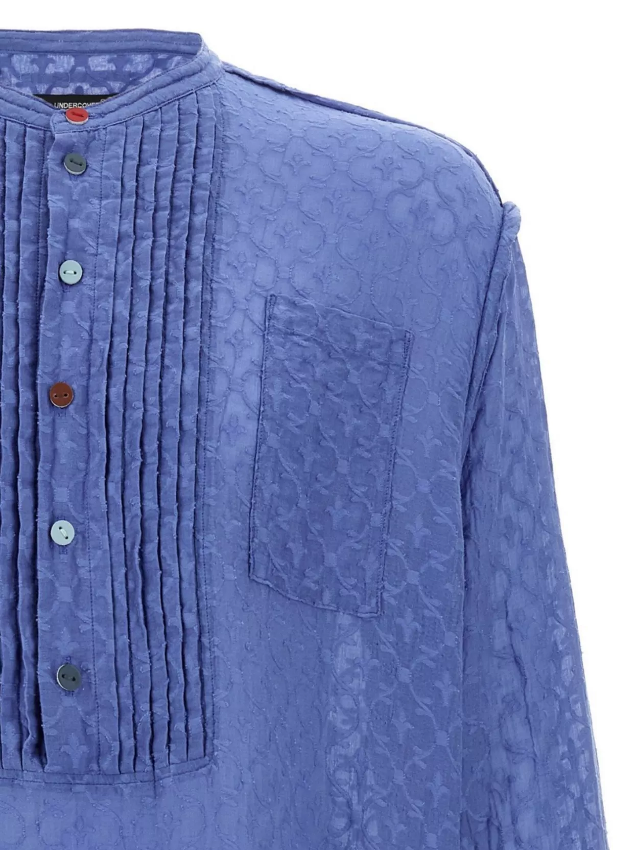 Undercover Embroidered Jacquard Blouse Chest Pocket