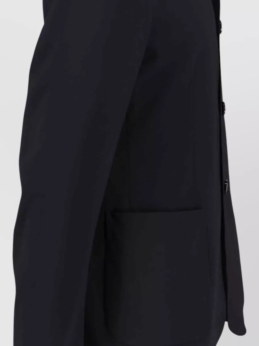 Giorgio Armani Stand Collar Blazer Long Sleeves Pockets