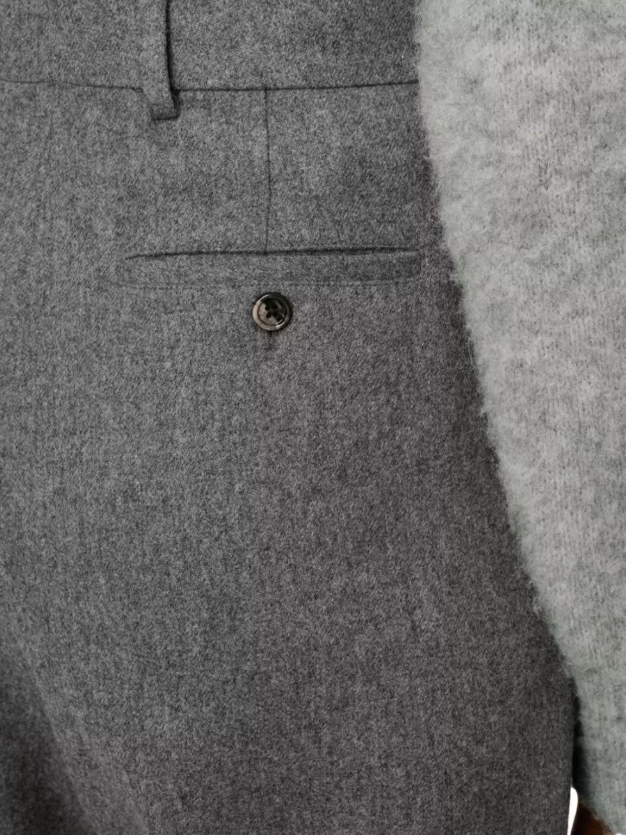 Ami Paris Tailored Wool Trousers Featuring Pleated Front