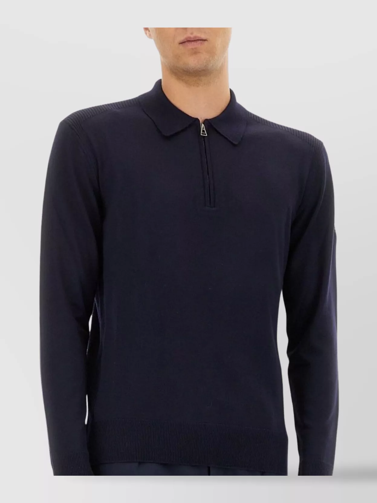 Belstaff Long Sleeve Polo Knit Sweater