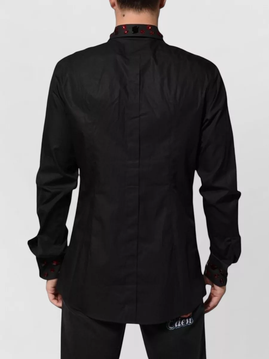 Dolce&Gabbana Embellished Cotton Long-Sleeve Shirt