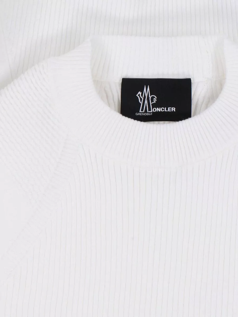 Moncler Grenoble Ribbed Logo-Patch Long-Sleeve Sweatshirt