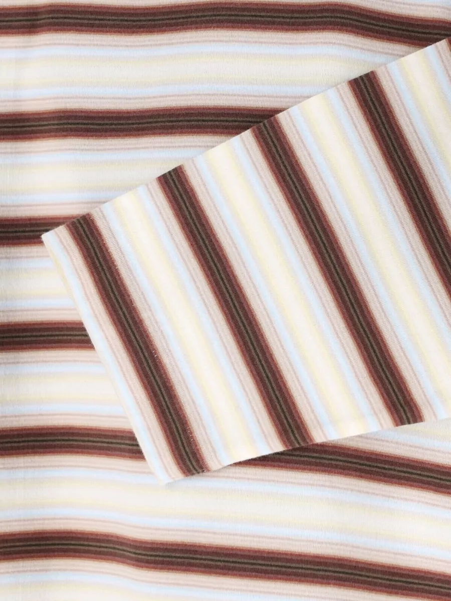 Auralee Striped Crew-Neck T-Shirt