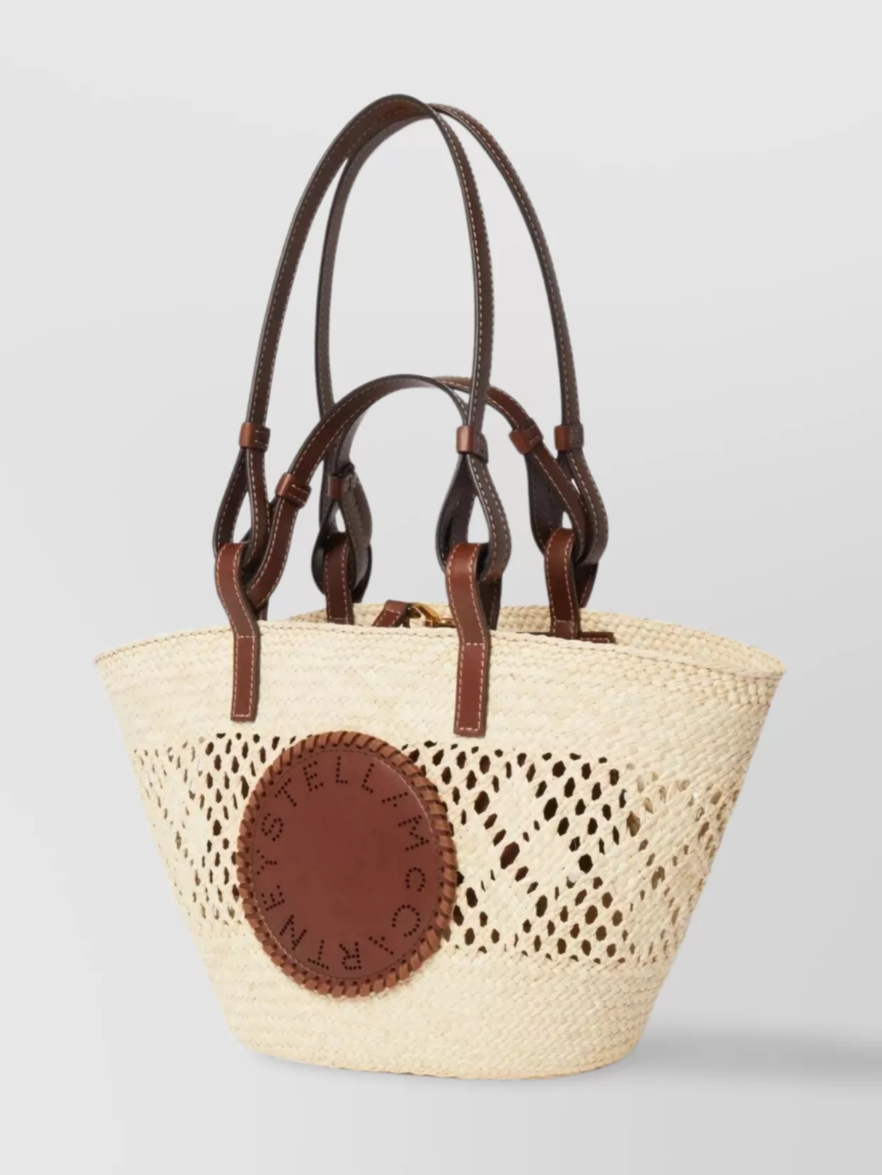 Stella Mccartney Small Eco Iraca Palm Shoulder Bag
