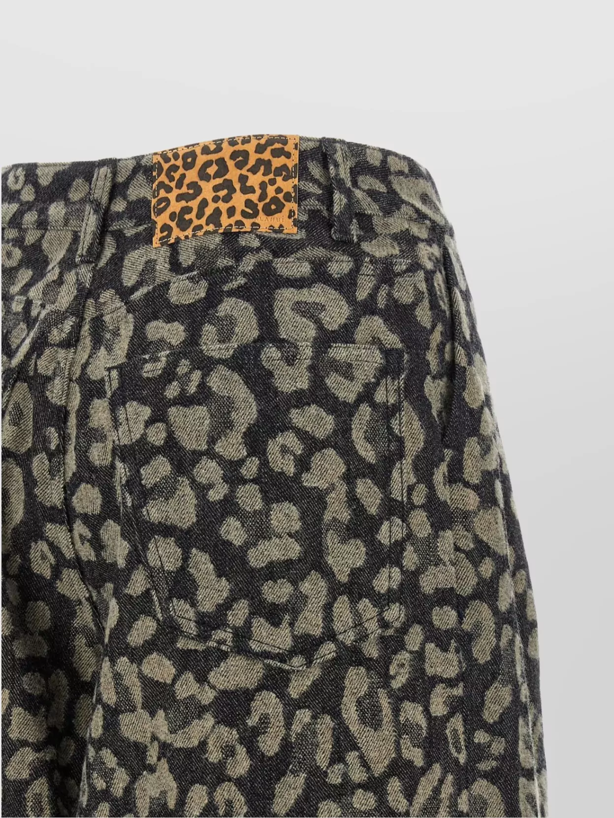 Alanui Wide-Leg Animal Print Trousers With Belt Loops