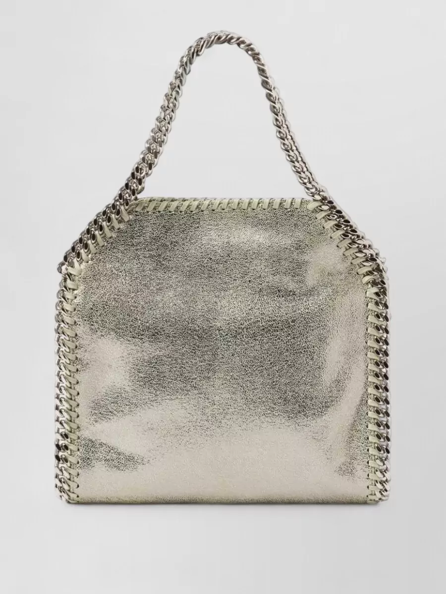 Stella Mccartney falabella mini metallic tote bag