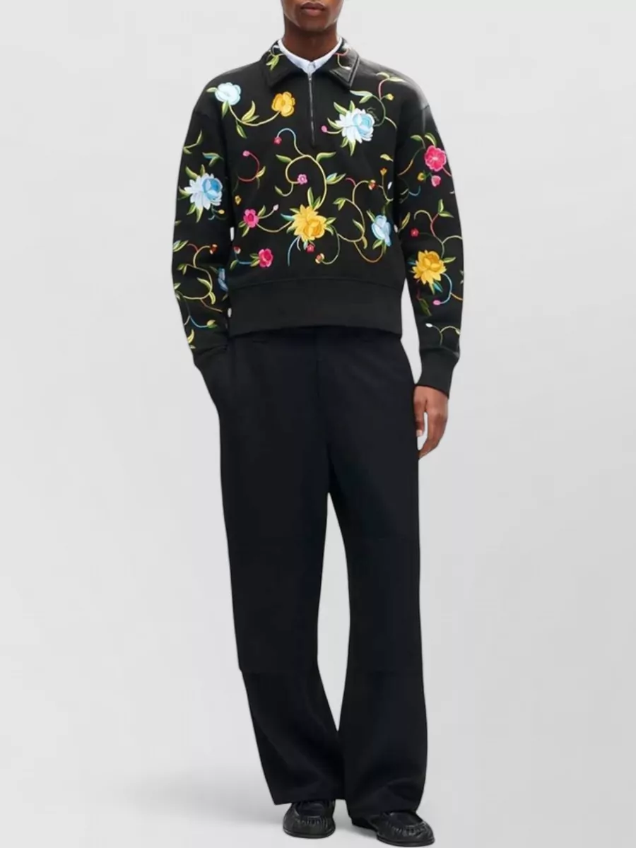 Kenzo Cotton Embroidered Half-Zip Sweatshirt