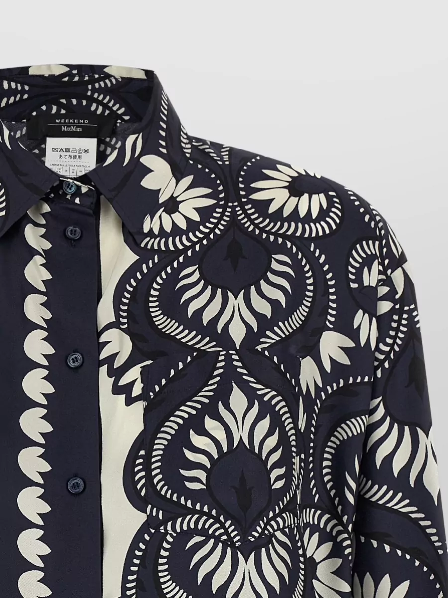 Weekend Max Mara Wkdlastra Shirt Bold Print Collared Neck