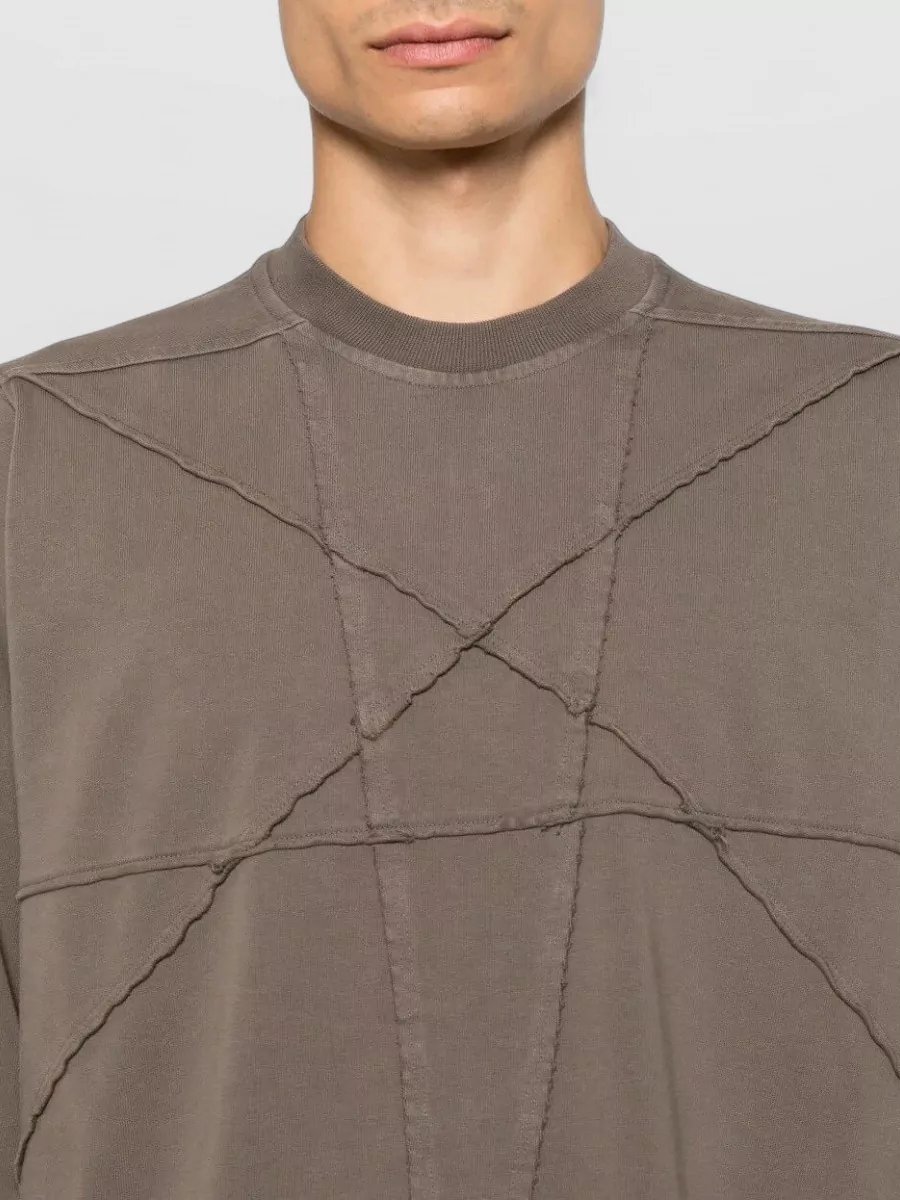 Rick Owens Drkshdw Oversized Three Quarter Sleeve T Shirt
