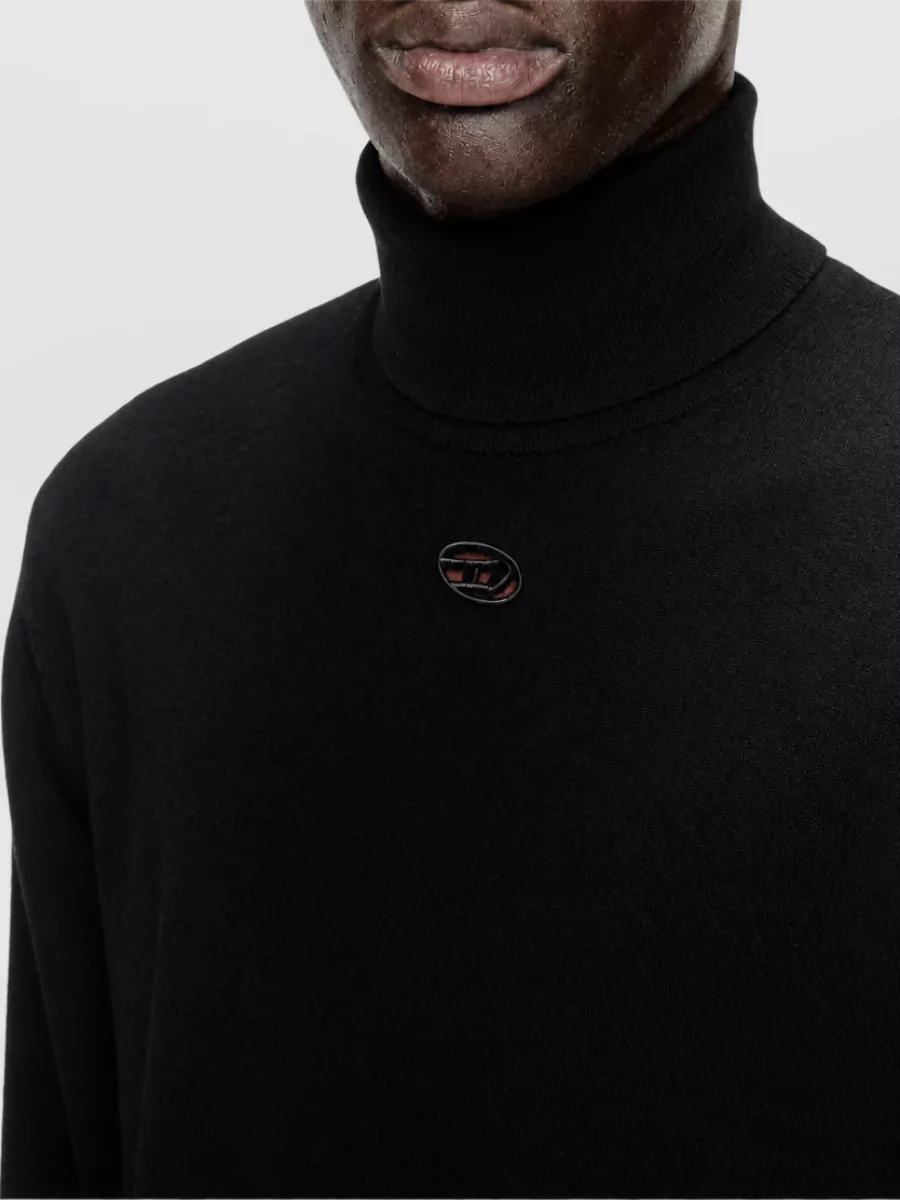 Diesel Wool Ribbed Turtleneck Sweater