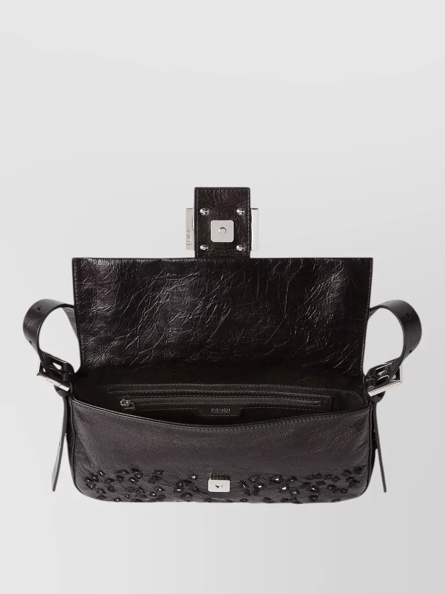 Fendi Baguette Calf Leather Clutch Bag