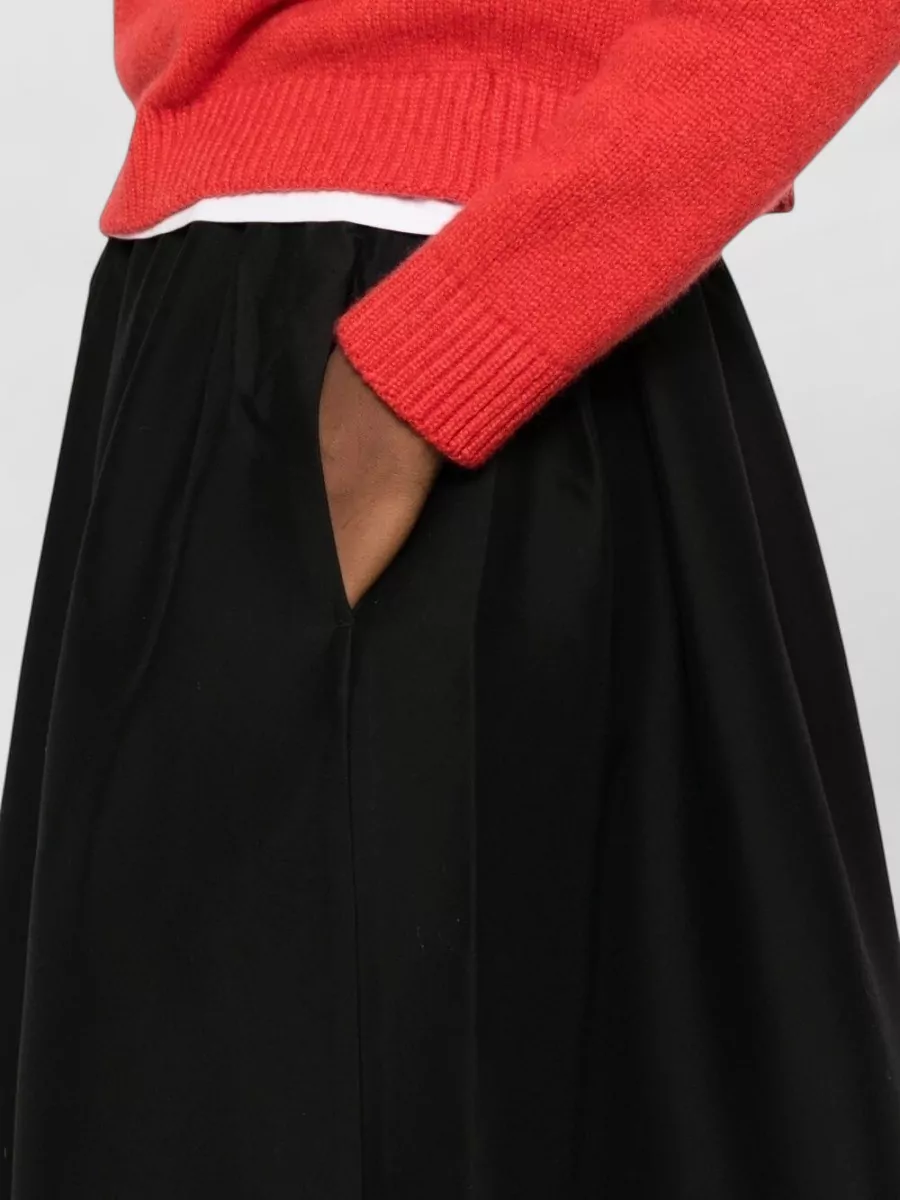 Totême Wool A Line Midi Skirt Side Pockets