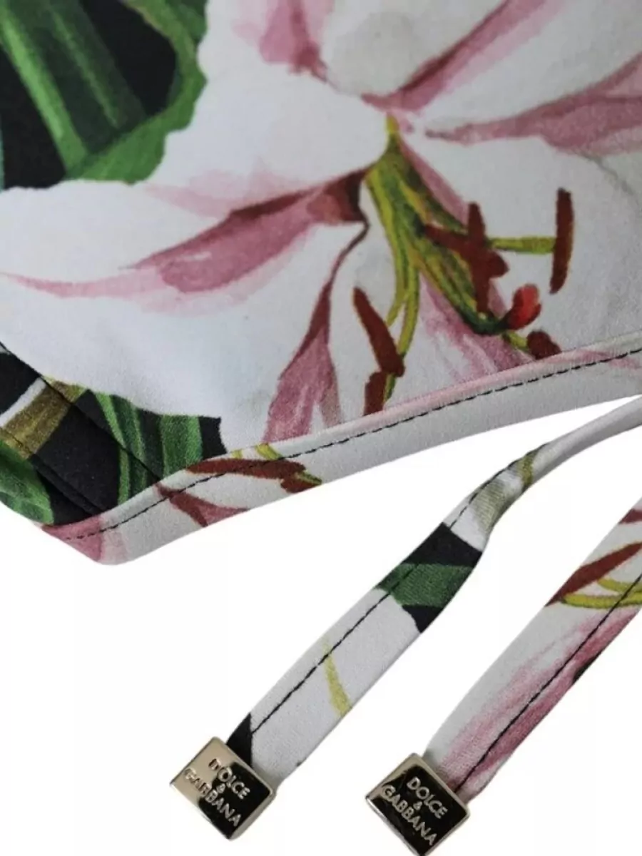 Dolce&Gabbana Floral-Print Halterneck Bikini Top