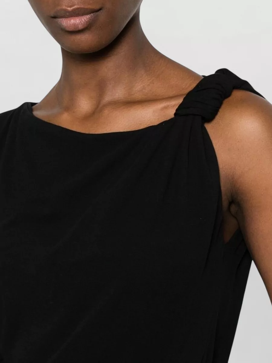 Pinko Cotton Sleeveless Knotted Top