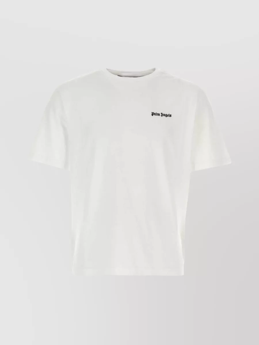 Shop Palm Angels Versatile Crew Neck T-shirt In Grey