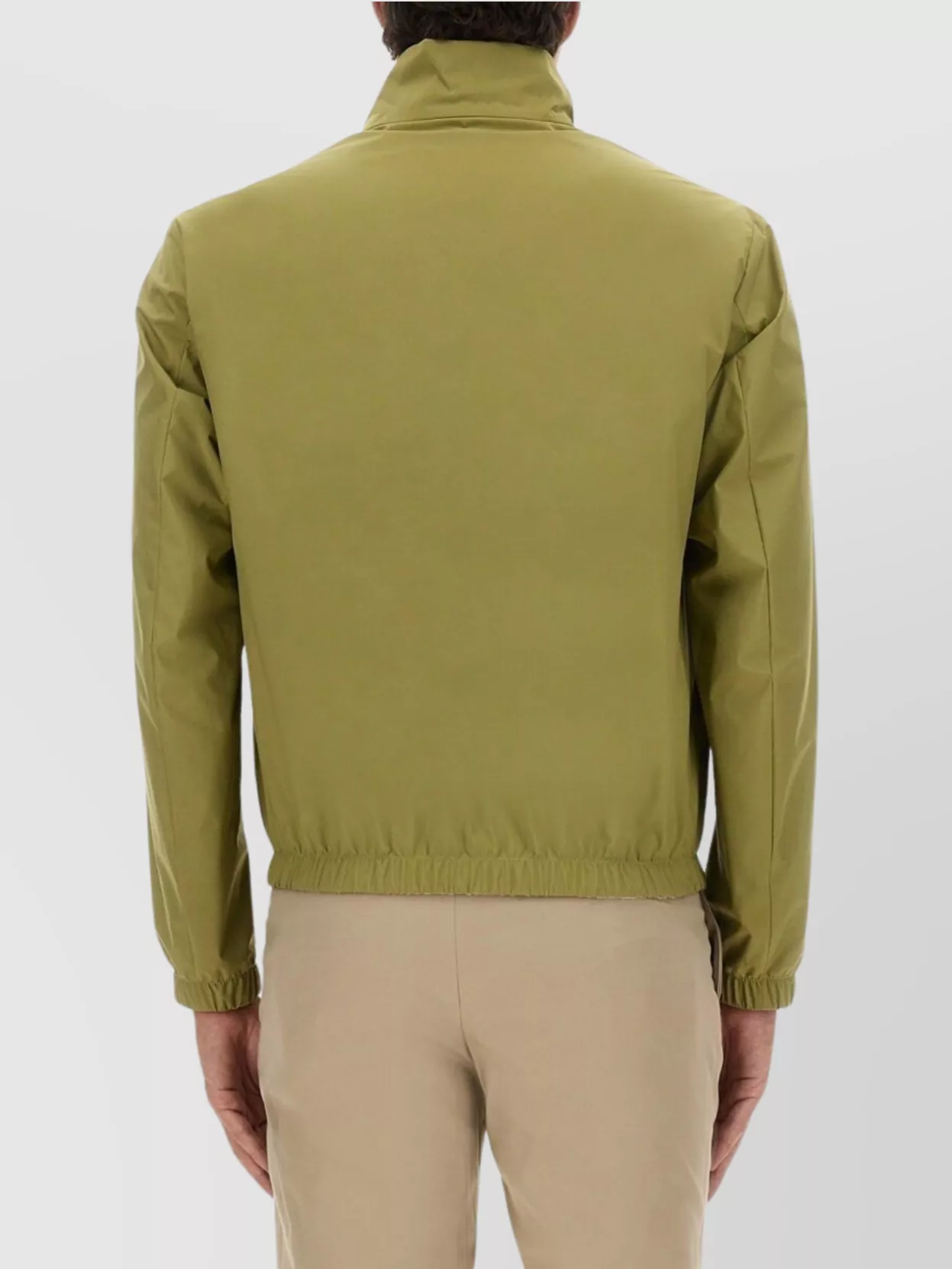 Hugo Boss Reversible Jacket With Elastic Cuffs And Collar In Green