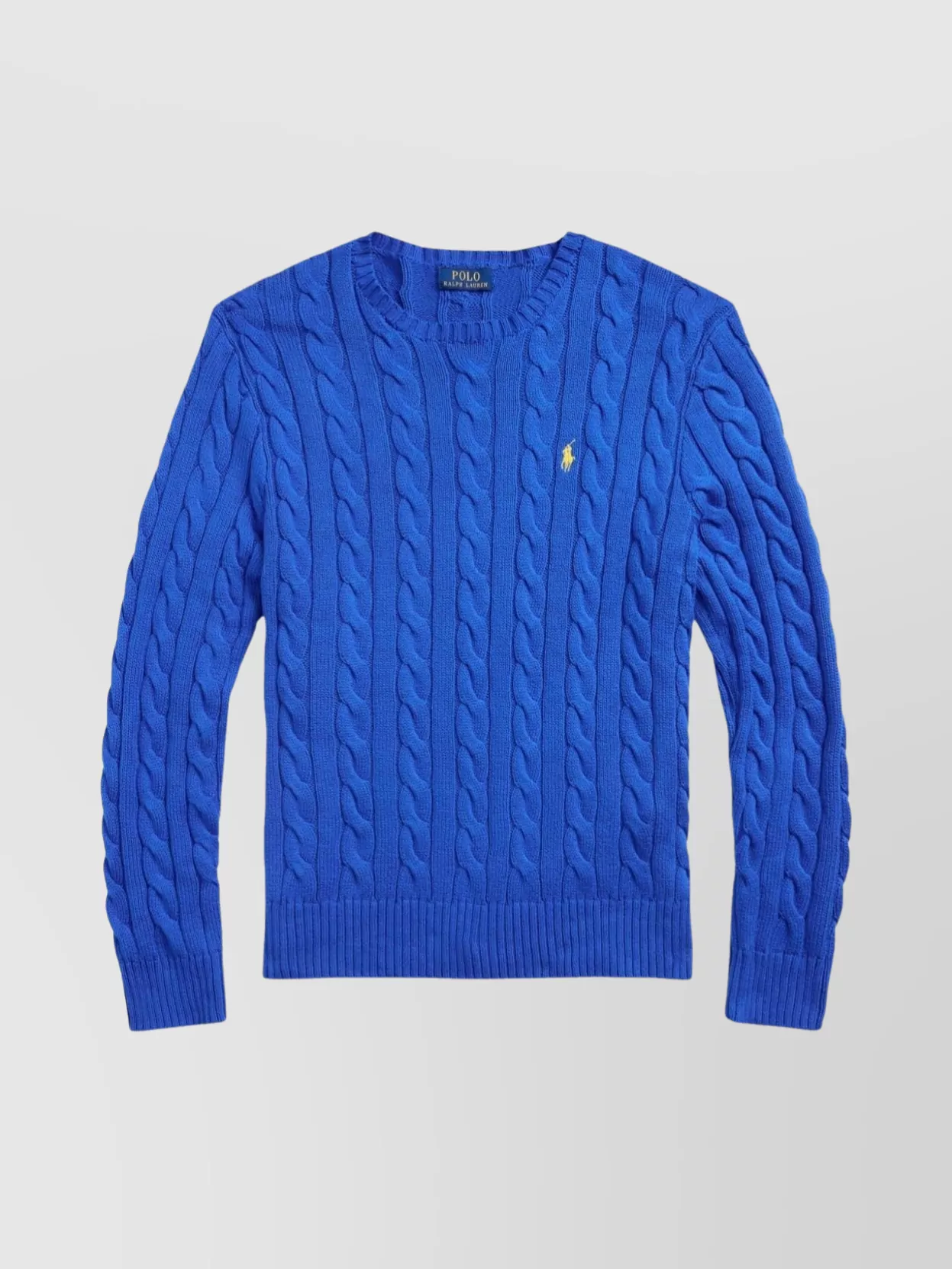 Shop Polo Ralph Lauren Modern Cable-knit Cotton Sweater With Ribbed Accents