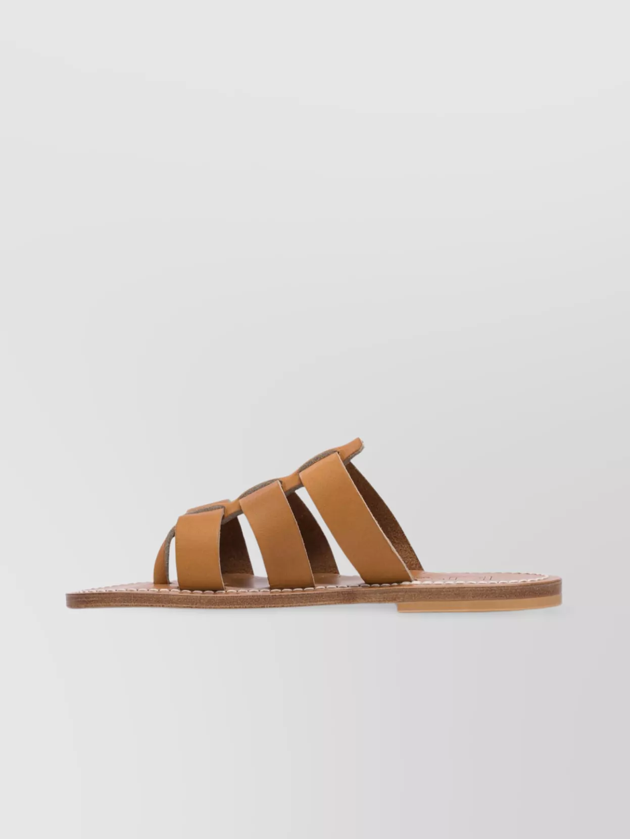 K. Jacques Strappy Leather Flat Sole Sandals