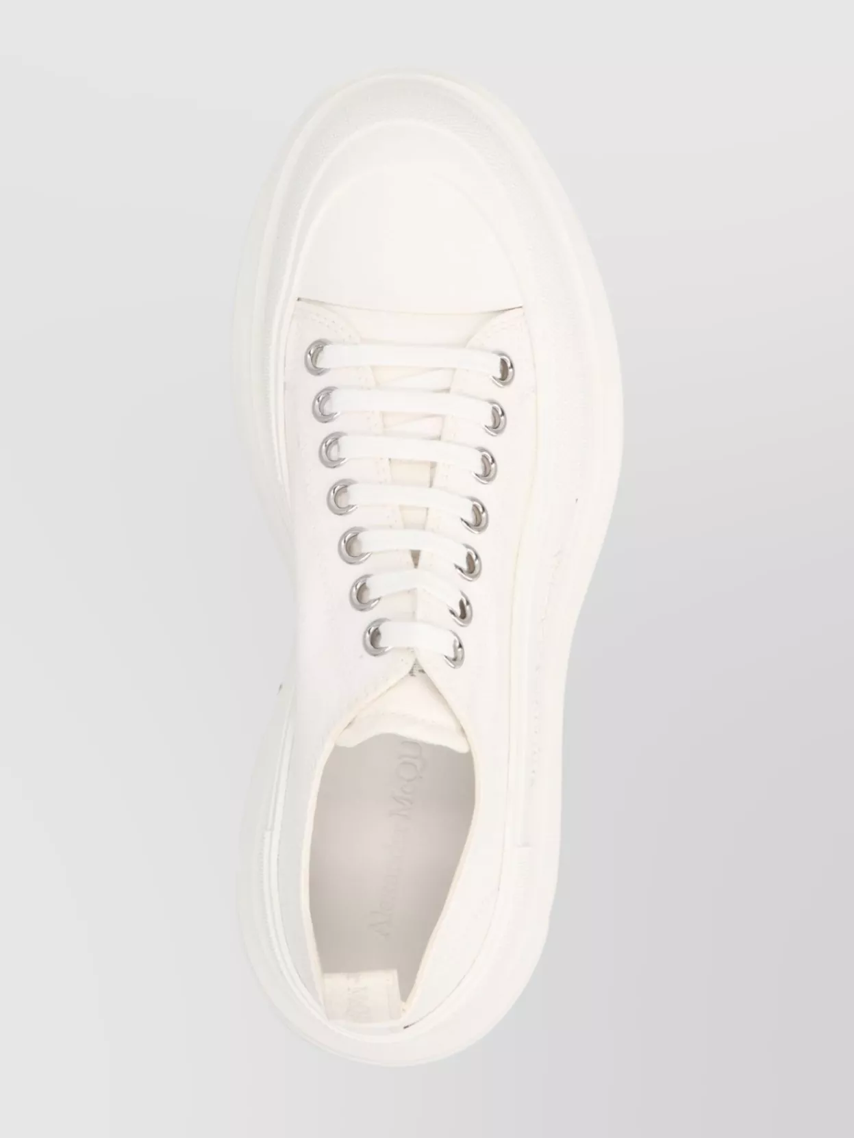 Mc Queen Chunky Sole Round Toe Canvas Sneakers