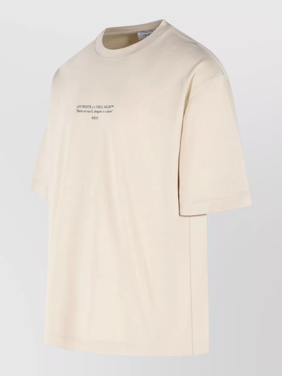 Off-White Logo Print Oversized Cotton T-Shirt