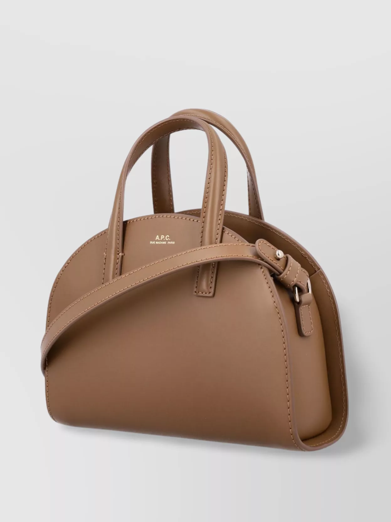 Apc A.p.c. Tote Demi Lune Small In Nude