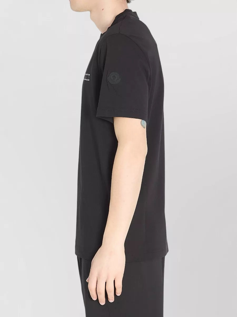 Moncler Cotton Jersey T Shirt Regular Fit Crewneck