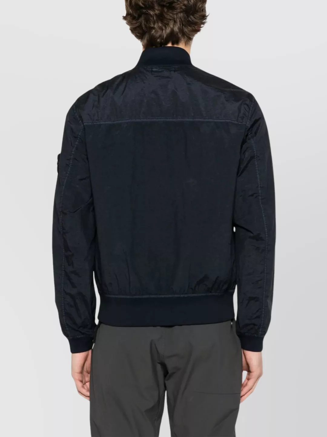 Stone Island Ribbed Collar Bomber Jacket