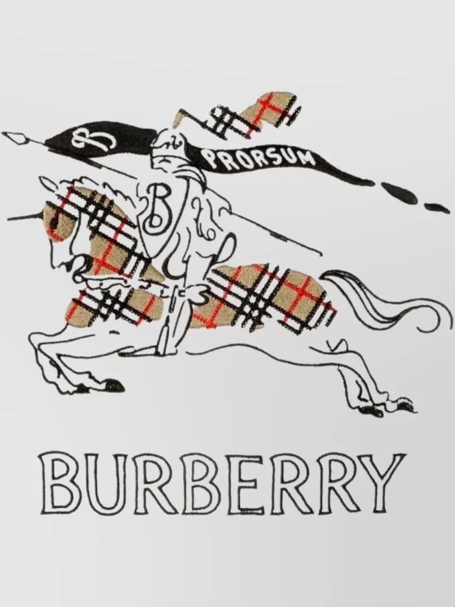 Burberry Ekd Sketch Cotton Crew Neck T-Shirt